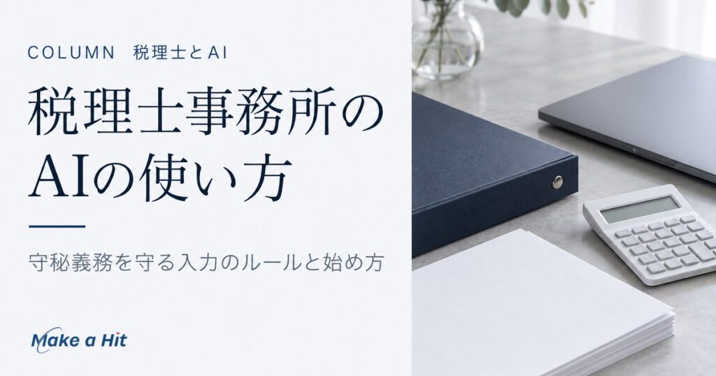 税理士の仕事はAIでなくなる？事務所で守秘義務を守る使い方と始め方